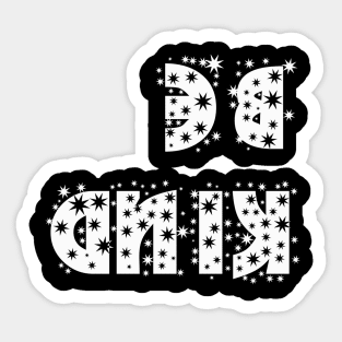 Glitty Be Kind Backward letter Sticker